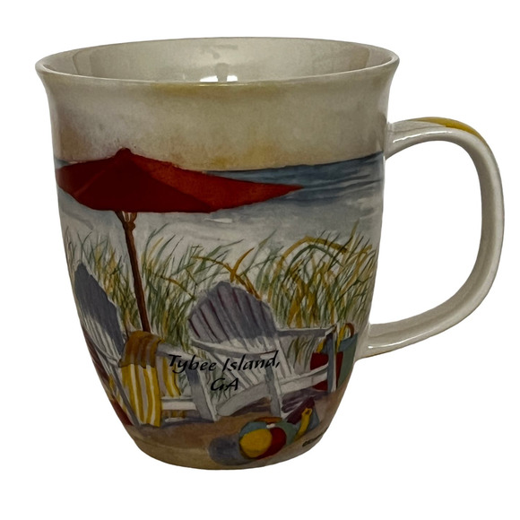 Tybee Island Georgia Coffee Mug - Cape Shore Beach Design by Kristin Stashenko - Picture 2 of 8